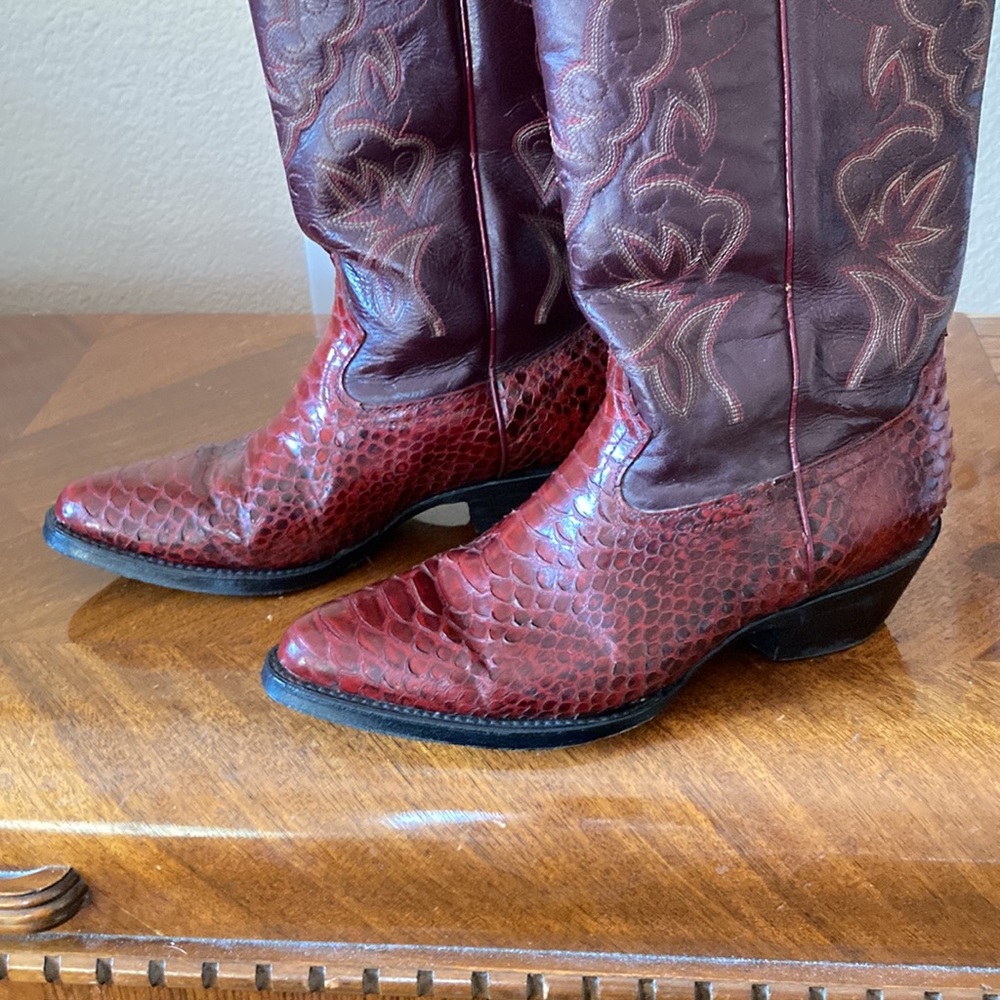 Tres Toritos burgundy python - Picture 3 of 5